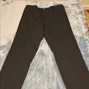 Gucci Mens Button Fly Black Pinstripe Pants Italian size 48